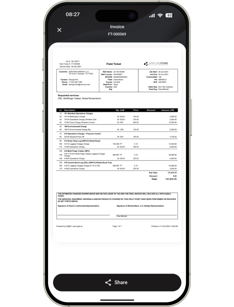 Oilfield Job Tracking & Field Ticket Software Solutions | RigER PRO